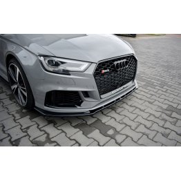 Накладка сплиттер на передний бампер на Audi RS3 8V Sedan